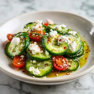 Easy Cucumber Caprese Salad Recipe