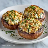 Garlic Cheese Stuffed Mushrooms (Baked)