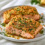 Herb Crusted Baked Salmon for 4 Servings