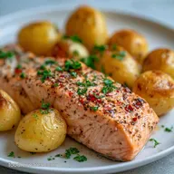 Oven Baked Salmon with Veggies in 30 Min