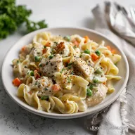 Classic Chicken Pot Pie Pasta in 35 Min