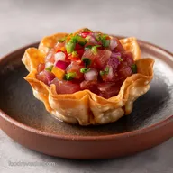 Spicy Tuna Tartare Wonton Tacos