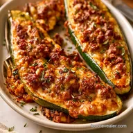Zucchini Boats with Ground Beef