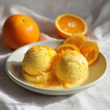 2-Ingredient Orange Sherbert with Condensed Milk for 6 Servings Recipe Card