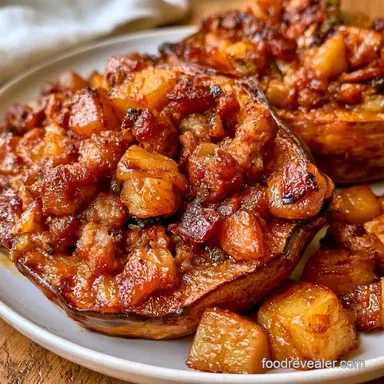 Apple Stuffed Acorn Squash with Pork