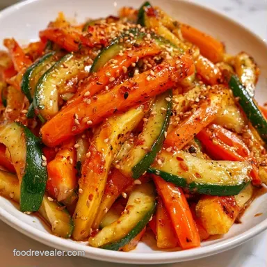 Asian Zucchini Salad for 4 Servings Recipe Card