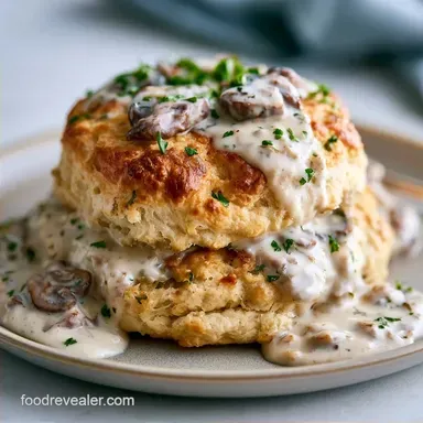 Biscuits and Mushroom Gravy in 35 Minutes