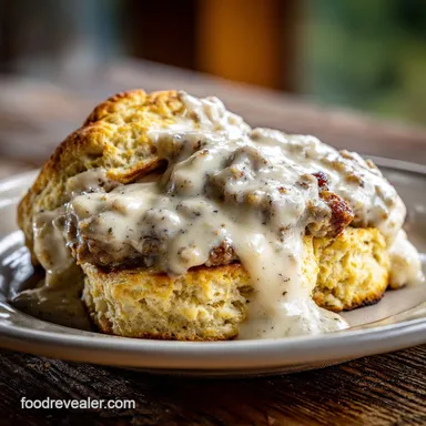 Biscuits and Sausage Gravy Recipe for 6 Servings