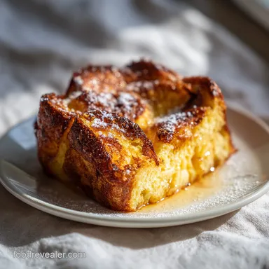 French Toast Casserole for 8 Servings Recipe Card