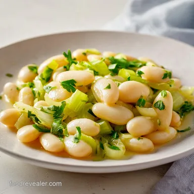 Butter Beans with Leeks Recipe for 4 Servings Recipe Card