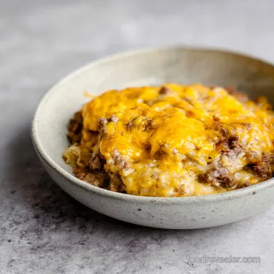 Cheesy Low Carb Taco Casserole: 45 Min Recipe Card