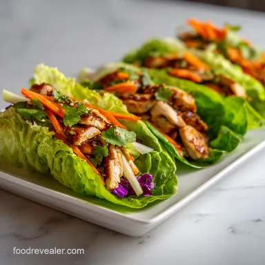 Chicken Lettuce Wraps in 20 Minutes for 4 Servings Recipe Card