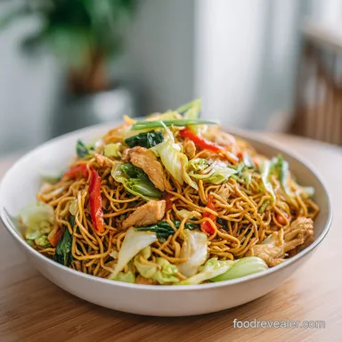Chicken Chow Mein: A Silky Stir-Fry Recipe for 4 Servings Recipe Card