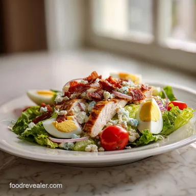 Classic Cobb Salad for 4 Servings with Tangy Vinaigrette