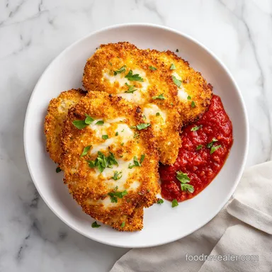 Chicken Parmesan Recipe for 4 Servings: Crispy and Golden Recipe Card