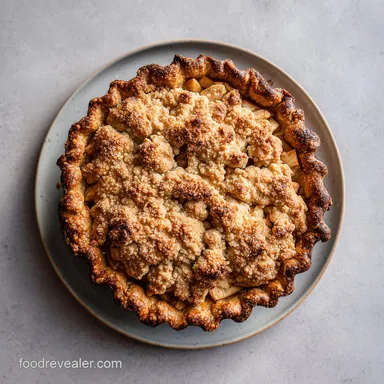 Dutch Apple Pie with Flaky Crust and Crunchy Topping for 8 Servings