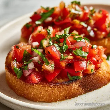 Classic Bruschetta Recipe: Crispy Italian Appetizer in 15 Minutes Recipe Card