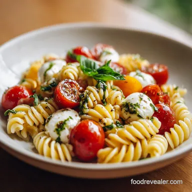 Creamy Caprese Pasta Salad in 20 Minutes Recipe Card