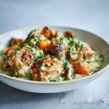 Creamy Low Carb Chicken Casserole with Bacon Recipe Card