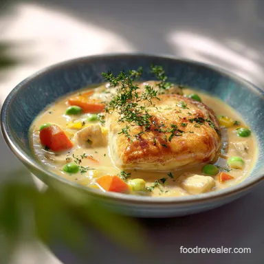 Chicken Pot Pie Soup in 45 Minutes for 6 Servings