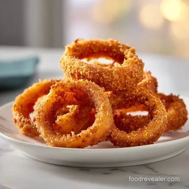 Crispy Onion Rings Air Fryer Recipe for 4 Servings