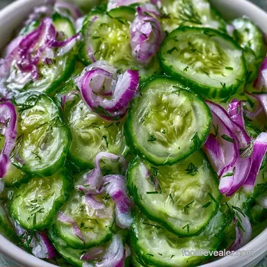 Cucumber Onion Pickles in 15 Minutes Recipe Card
