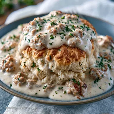 Easy Biscuits and Gravy in 30 Minutes Recipe Card