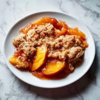 Easy Peach Cobbler with Canned Peaches: 50 Min Recipe Card