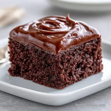 Easy Chocolate Sheet Cake for 20 Servings Recipe Card