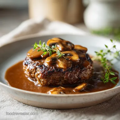 Salisbury Steak w/ Mushroom Gravy for 4 Servings