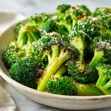 Garlic Parmesan Roasted Broccoli Recipe for 4