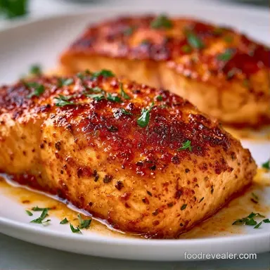 Garlic Powder Baked Salmon for 4 Recipe Card