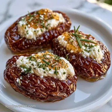 Stuffed Dates with Goat Cheese Recipe Card