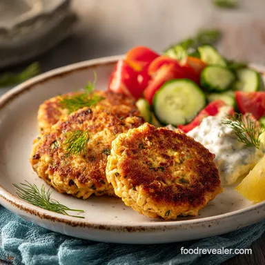 Salmon Patties Recipe Video for 4 Servings with Crispy Crust Recipe Card