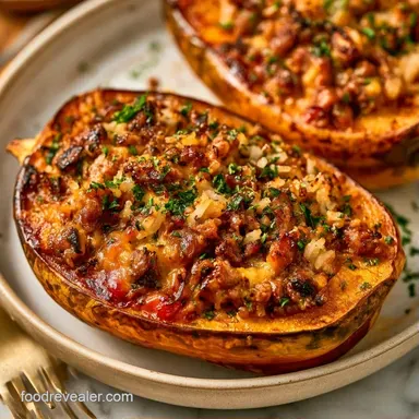 Greek Stuffed Squash with Ground Beef Recipe Card