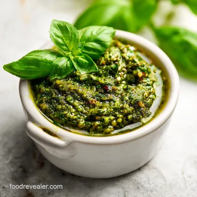 Basil Pesto Recipe in 12 Minutes for Vibrant Italian Sauces Recipe Card