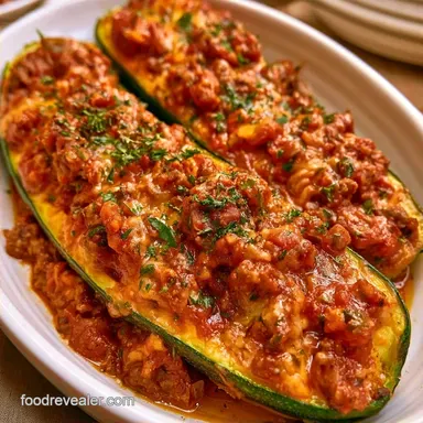 Italian Zucchini Boats with Ground Beef