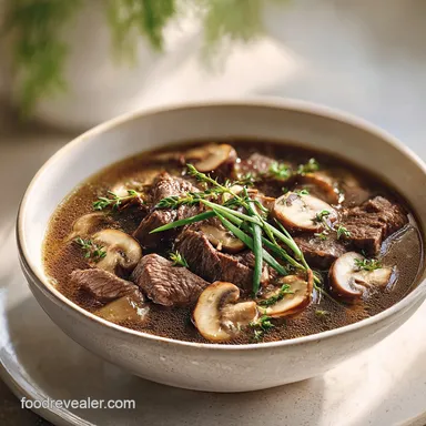 Keto Beef and Mushroom Soup Recipe: Velvety and Rich Broth