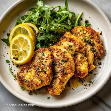 Lemon Chicken Piccata Recipe for 4 Servings Recipe Card