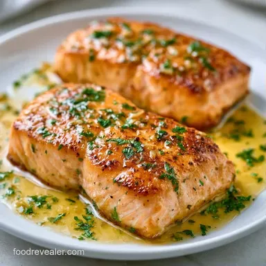 Lemon Garlic Butter Salmon in 25 Minutes Recipe Card