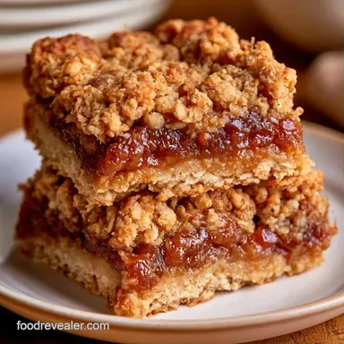 Oatmeal Date Bars for 12 Servings Recipe Card