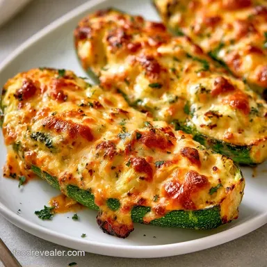 Parmesan Zucchini Boats for 4 Servings Recipe Card