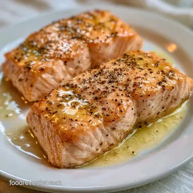 Quick Baked Salmon Recipe with Lemon Recipe Card