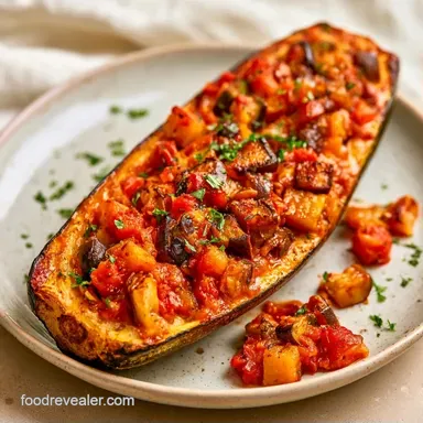 Ratatouille Zucchini Boats in 35 Minutes Recipe Card
