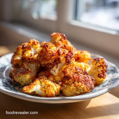 Roasted Cauliflower for 4 Servings with Nutty Caramelized Crust Recipe Card