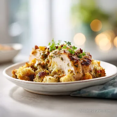 Chicken Stuffing Casserole for 6 Servings