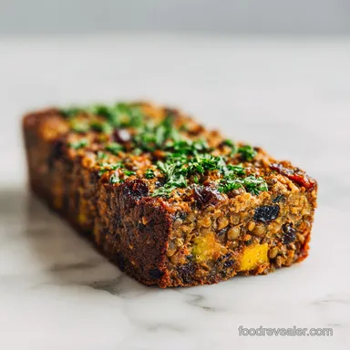 Vegan Lentil Loaf Recipe with Umami Mushrooms for 8 Servings