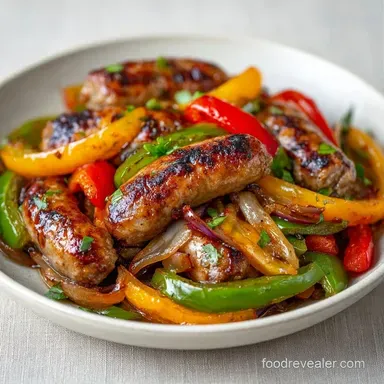 Sheet Pan Sausage Peppers for 4 Servings Recipe Card