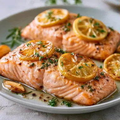 Simple Baked Salmon Fillets in 20 Mins Recipe Card