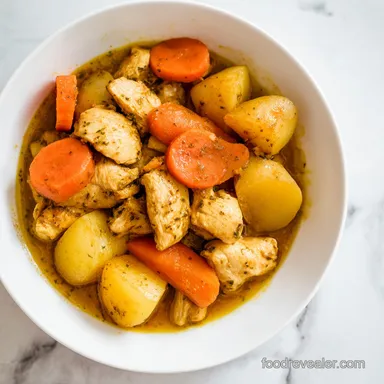 Slow Cooker Chicken Stew Recipe 3 for 6 Recipe Card